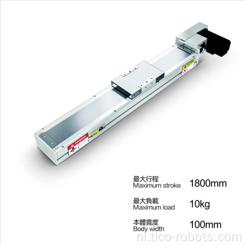 Stofdichte structuur synchrone gordel lineaire module